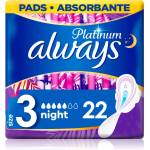 Always Platinum Night Size 3 санитарни кърпи за нощ 22 бр