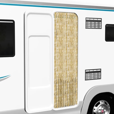 vidaXL Завеса против насекоми, бежова, 90x200 см, шенил (315136)