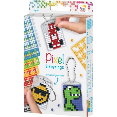 Pixelhobby Креативен комплект с пиксели Pixelhobby - Ключодържатели, готини (20132)