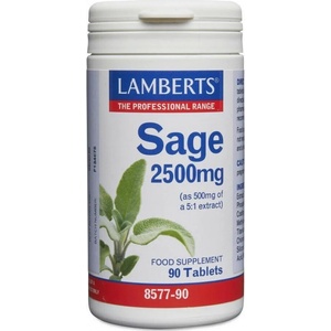 LAMBERTS Хранителна добавка Салвия, Lamberts Sage 2500mg 90tabs