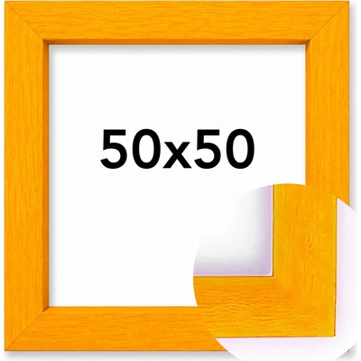 Fotorámeček Dresden Rozměr: 50 x 50 cm, Barva: Žlutá, Typ zasklení: Plexi