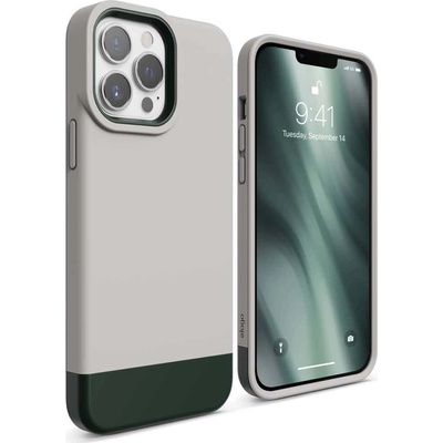 elago Калъф за Apple iPhone 13 Pro Max, термополиуретанов, Elago Glide Case, сив/зелен (ES13GL67-STDGR / 53843)