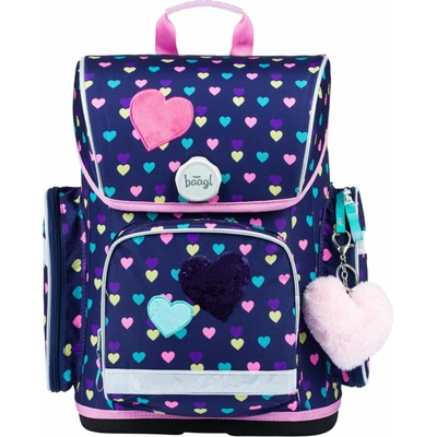 Baagl aktovka Ergo Pink Hearts
