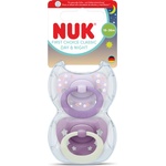 Nuk First Choice биберон залъгалка, силикон, 18+ мес. , 2 бр. , Day&Night, момиче (10177264)