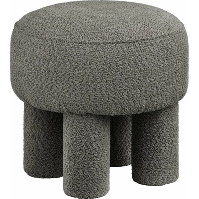 House Nordic Puf z textilie bouclé, šedý, ø43x43 cm, Canberra Barva: tmavě šedá