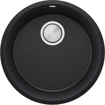 Твоят Стил Графит кръгла кухненска мивка за вграждане под плот Валета 50 460x460 мм