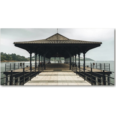 Foto obraz fotografie na skle mólo Hongkong 100x50 cm