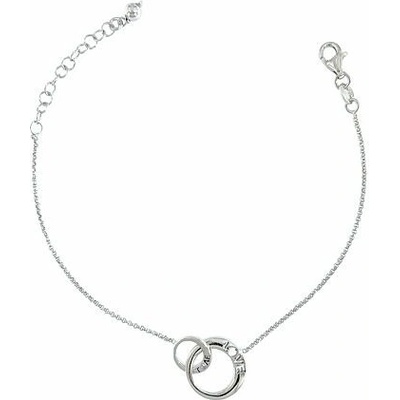 INFINITYSILVER Strieborný náramok prepojené krúžky LOVE 202102618+