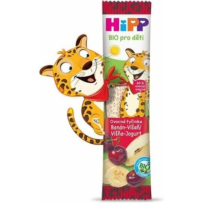 HiPP BIO Ovocná tyčinka Banán-Višeň-Jogurt oplatka 23 g