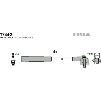 Sada zapaľovacích káblov TESLA T744G