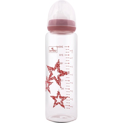 Baby Care СТЪКЛЕНО ШИШЕ anti colic 240 МЛ blush pink (10200880003)