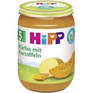 HiPP Био Пюре HiPP Тиква с картофи 190 гр. - 5+ месеца