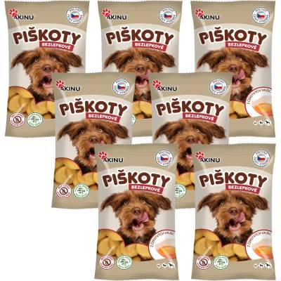 Akinu Bezlepkové piškoty pamlsek pro psy 7 x 120 g