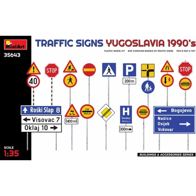 MiniArt Yugoslavia Traffic Signs 1990's 1:35
