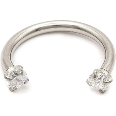 Brunoshop.cz piercing podkova KŘIŠŤÁLOVÝ DOTEK C0010