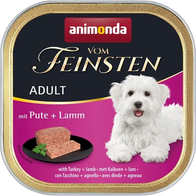 Animonda 6x150г Adult Animonda vom Feinsten, консервирана храна за кучета - пуешко и агнешко месо