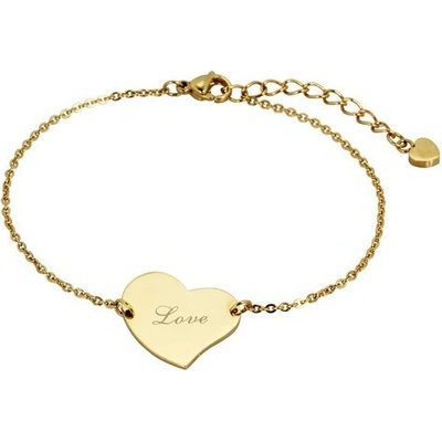 Inori náramek z chirurgické oceli srdce INBR183GD