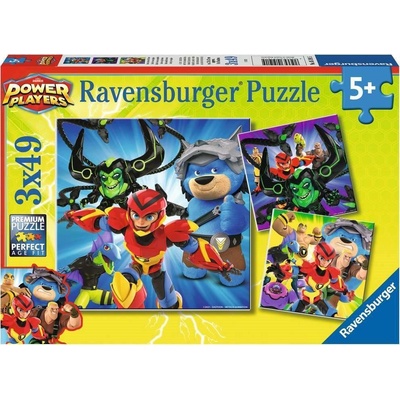 RAVENSBURGER Power Players 3x49 dílků