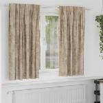 Pure Line Home Кадифени завеси в цвят таупе с комбиниран перделък, 2 бр. , 140 x 175 см