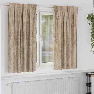 Pure Line Home Кадифени завеси в цвят таупе с комбиниран перделък, 2 бр. , 140 x 175 см