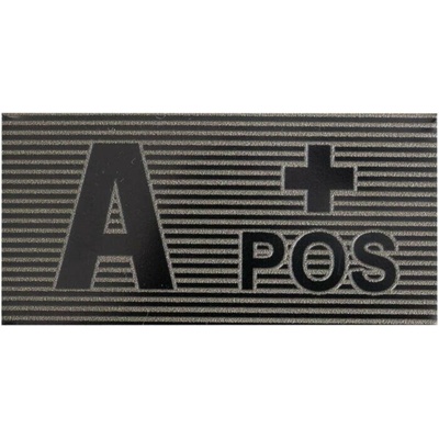 DIRECT ACTION nášivka IR krvná skupina VELCRO A + POS ČIERNO/ZELENÁ