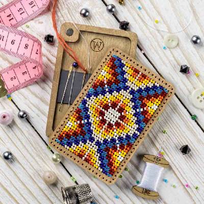 Wonderland Crafts Korálková vyšívací sada - Magnetický jehelníček - duhový