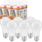 OSRAM LED Star Classic A, base: E27, not dimmable, warm white, replaces a conventional 75 watt lamp, matt, pack of 6 - 4058075588608