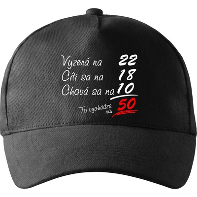 Vyzerá cíti sa chová sa 50 rokov so zahnutým šiltom a látkovou sponou Čierna