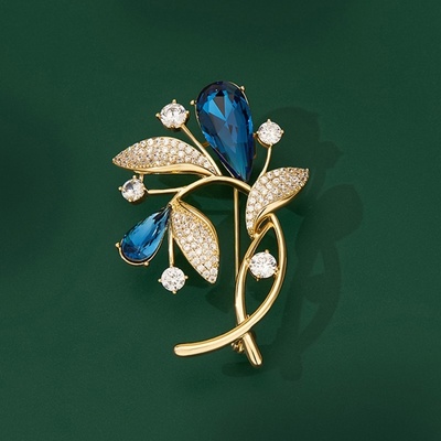 Éternelle luxusní brož Swarovski Elements Arnalda B2413-7305461901A Modrá