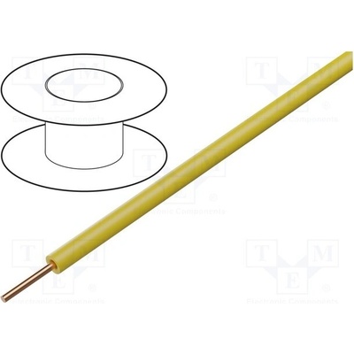 Donau 105-3-100 Vodič 0,2mm2 drát Cu PVC žlutá 60V 1x0,2mm2 100m