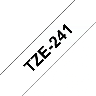 Brother TZe-241, bílá / černá (18mm, laminovaná) TZe241
