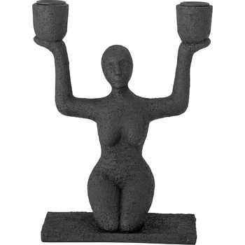 Bloomingville Свещник за класическа свещ Lucie черен (82052994)