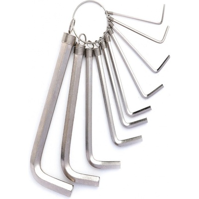 Deli Tools EDL3100 Sady šestihranných klíčů 1,5-10 mm (stříbrné)