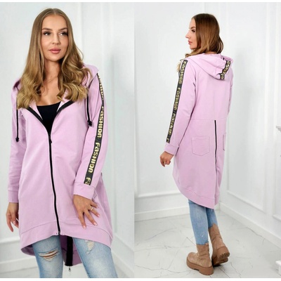 Fashionweek dámská bavlněná pohodlná mikina na zip K8997 Lila