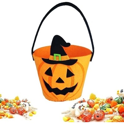 Halloweenský dýňový sáček na cukrovinky, kabelka s dýňovými cukrovinkami, sada dárkových tašek s