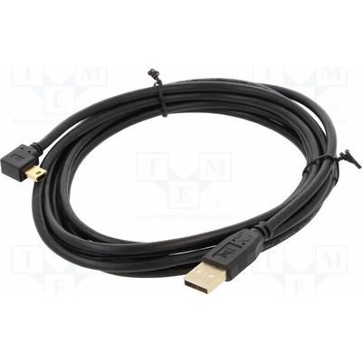 Delock 82683 USB 2.0; USB A plug USB B mini plug 90° left/right 3m