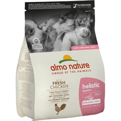 Almo Nature Holistic Puppy XS-S Kurča a ryža 2 kg