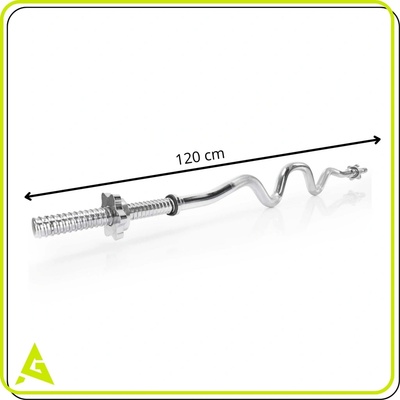 ACTIGET ACT0007 Vzpěračská tyč 120 cm EZ silně lomená osa 25 mm – Zboží Dáma