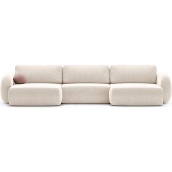 Cosmopolitan Design Кремав шенилов сгъваем/с място за съхранение ъглов диван (U форма) Tonale - Cosmopolitan Design (COS_UF_214_F1_TONALE1)