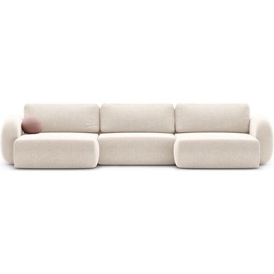 Cosmopolitan Design Кремав шенилов сгъваем/с място за съхранение ъглов диван (U форма) Tonale - Cosmopolitan Design (COS_UF_214_F1_TONALE1)