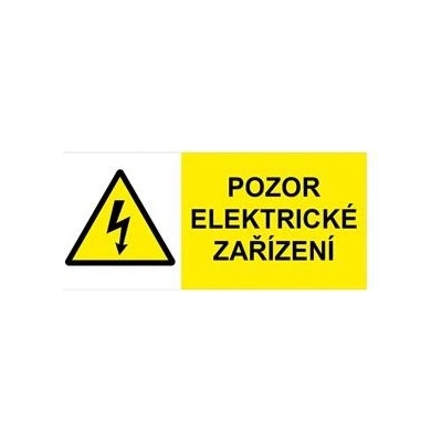 POZOR Elektrické zařízení ! - bezpečnostní tabulka, plast 0,5mm, 90 x 40 mm