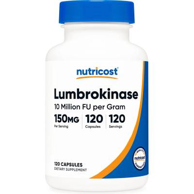 Nutricost Lumbrokinase, 150 mg, 120 капсули, Nutricost (57321 (682101) NC)