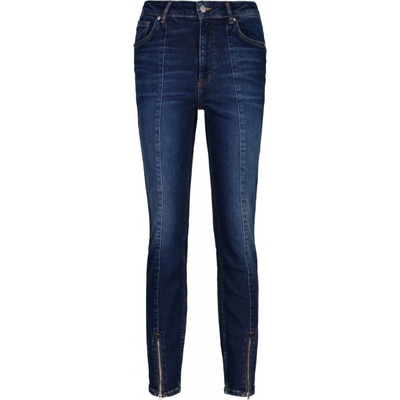 Gant džínsy indigo slim jeans with zip hem modrá