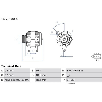 BOSCH 0 986 084 480 generátor (0986084480)