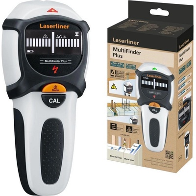 Laserliner Електронен детектор за откриване на дърво, метал, мед, желязо и проводници под напрежение Laserliner MultiFinder Plus, 080.965E (080.965E)
