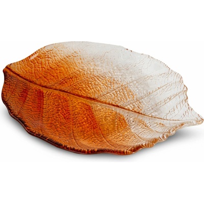 Eurofirany sklenený podnos SAVA 02 26X19X2cm oranžový