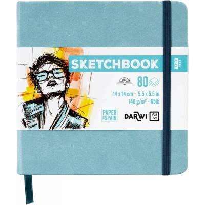Darwi skicovací blok Soft Blue 14 x 14 cm 140 g 80 listov