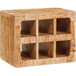 vidaXL Винен рафт Кафяво 44 x 30 x 35 см Солидно мангово дърво (4104573)