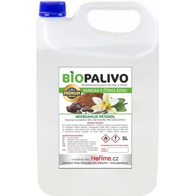 Hoříme Premium Biolíh 5l Čokoláda/Vanilka – Zbozi.Blesk.cz