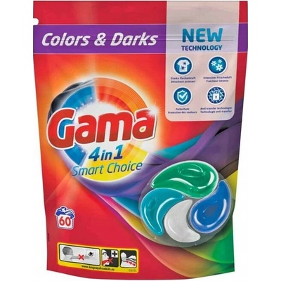 Gama Colors & Dar 4v1 Kapsle na praní barevného prádla 60 PD